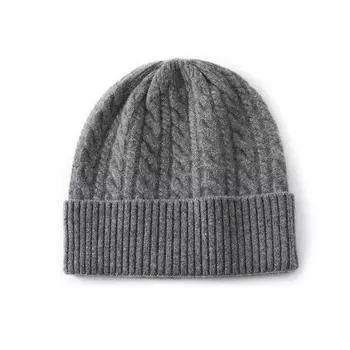 Женская кашемировая шапка Qinghe кашемир 30% кашемир 70% шерсть Женский осенне-зимний кашемировый платок мягкий и теплый белый