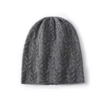 Женская кашемировая шапка Qinghe кашемир 30% кашемир 70% шерсть Женский осенне-зимний кашемировый платок мягкий и теплый белый