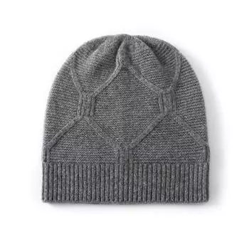 Женская кашемировая шапка Qinghe кашемир 30% кашемир 70% шерсть Женский осенне-зимний кашемировый платок мягкий и теплый бежевый