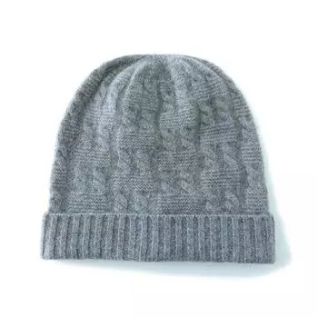 Женская кашемировая шапка Qinghe кашемир 30% кашемир 70% шерсть Женский осенне-зимний кашемировый платок мягкий и теплый бежевый