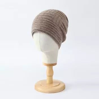 Женская кашемировая шапка Qinghe кашемир 30% кашемир 70% шерсть Женский осенне-зимний кашемировый платок мягкий и теплый бежевый