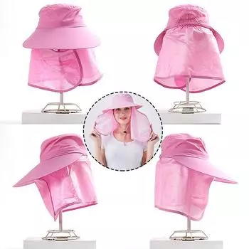 Женская Кемпинговая крышка для лица, солнцезащитные шляпы, защита шеи, быстросохнущая УФ-защита, рыболовная шляпа, складная