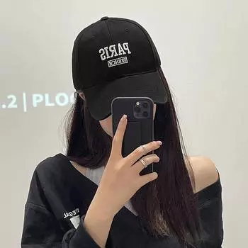 Женская кепка-утка в японском и корейском стиле на все времена года с вышитыми буквами, для защиты от солнца и бейсбола hat circumference 55-60cm