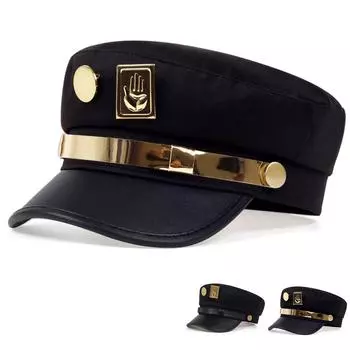 Женская классическая винтажная темно-синяя шляпа, модные кожаные шляпы для газетчиков, кепка для отдыха на природе, берет для художника, шляпа для водителя чёрный/золотой
