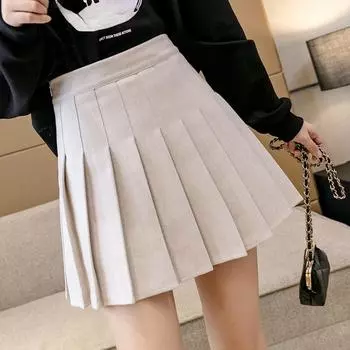 Женская клетчатая плиссированная юбка с высокой талией, женская короткая юбка, модная юбка трапециевидной формы, мини-Повседневная теннисная юбка XS