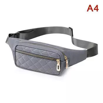 Женская клетчатая поясная сумка Женская холщовая водонепроницаемая поясная сумка Дизайнерская сумка через плечо на грудь Женская поясная сумка