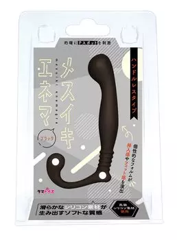 Женская клизма, черная, силиконовая, безручного типа, общая длина 108 мм