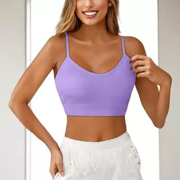 Женская кофточка с нижней частью и подушечкой на груди, сексуальное нижнее белье большого размера с подушечкой на груди L фиолетовый