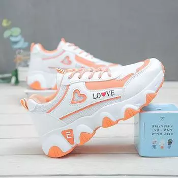 Женская коллекция осень-зима 2024 года, новая корейская версия универсальных спортивных повседневных кроссовок для путешествий белого цвета 35 зелёный