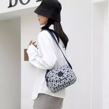 Женская контрастная цветная клетчатая сумка через плечо с граффити и цветочным принтом из ткани Оксфорд, повседневная сумка унисекс, нейтральная сумка, в которую можно положить мобильный кошелек Mini(Max Length<20cm)