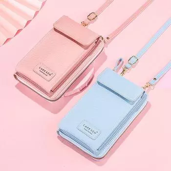 Женская корейская версия, сумка для мобильного телефона, сумка-мессенджер с узором личи 18.5x11x4.8cm