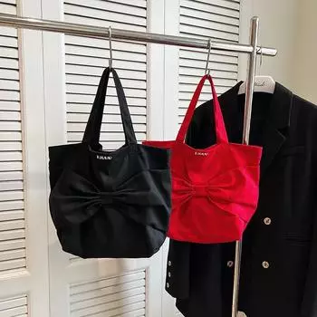 Женская корейская версия сумки-слинга, новая повседневная нейлоновая модная сумка на плечо с дорожным бантом