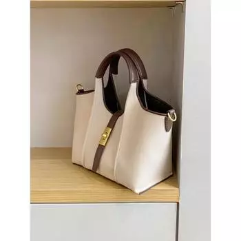 Женская корзина для овощей, стандартная тканевая сумка, большая вместимость, нишевый дизайн, сумка-ведро из искусственной кожи