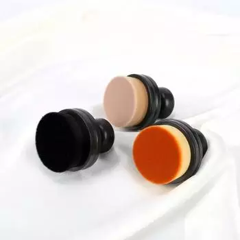 Женская косметическая кисть для макияжа, большая кисть для очистки поверхности, кисть для нанесения тональной основы, кисть для рассыпчатой пудры, девушка жёлтый