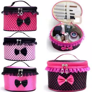 Женская косметическая косметичка для путешествий, косметичка с кружевом, многофункциональная сумка 4