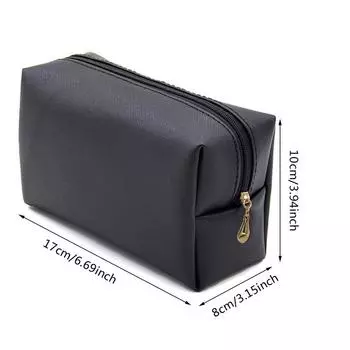 Женская косметичка большой емкости из искусственной кожи, ручные косметички для женщин, портативная водонепроницаемая дорожная сумка для хранения и стирки розовый