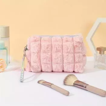 Женская косметичка, дорожная косметичка, органайзер, модная портативная мохнатая сумочка, мягкая косметичка, многофункциональные аксессуары