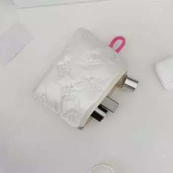 Женская косметичка, маленькая розовая косметичка с бантом, сумка для хранения помады, симпатичные косметички, кошелек для монет, клатч для поездок на работу