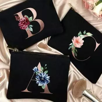 Женская косметичка с буквенным принтом, чехол для макияжа подружки невесты, органайзер для туалетных принадлежностей, сумка для хранения, свадебная вечеринка, подарки для невесты