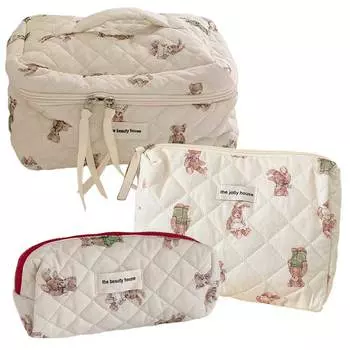 Женская косметичка с мягкой подкладкой, косметичка с маленьким медвежонком, женская дорожная сумка Style 1