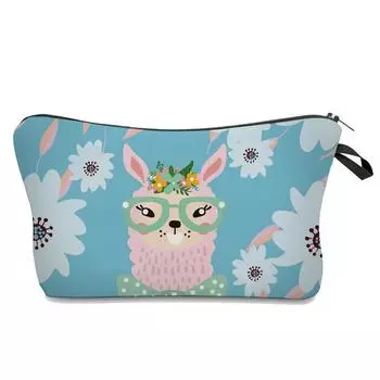Женская косметичка с принтом кролика, туалетные принадлежности, органайзер для путешествий, чехол для хранения