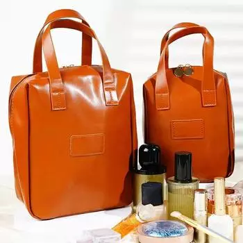 Женская косметичка с ручкой на молнии, большая вместимость, многослойная косметичка, многофункциональная дорожная косметичка