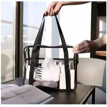 Женская косметичка Водонепроницаемая прозрачная косметичка Сумка для хранения Дорожная косметичка Косметичка Сумка для хранения туалетных принадлежностей 30-12-25CM