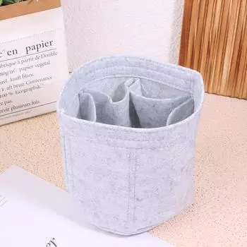 Женская косметичка, ведро, фетровая вставная сумка, мягкий мешочек, дорожная сумка, вставка, портативный, вместительный органайзер для косметики, 5 цветов верблюд