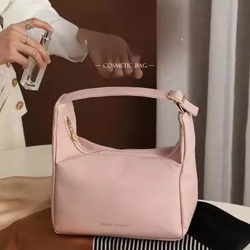 Женская косметичка, высококачественная сумка для хранения, большая вместимость, переносная косметичка, дорожная сумка для ухода за кожей чёрный