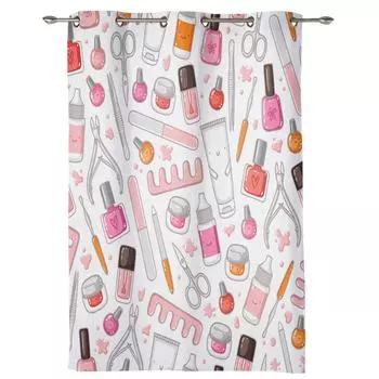 Женская косметика Лак для ногтей Оконная занавеска для спальни Домашний декор Гостиная Занавеска для кухни 135W x 60H(cm) x1