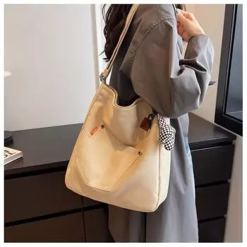 Женская кожаная холщовая сумка большой вместимости женская сумка высокого качества