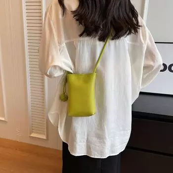 Женская кожаная маленькая сумка через плечо, дизайнерская сумка для мобильного телефона в конфетном цвете, легкая модная сумка через плечо, женская дорожная сумочка