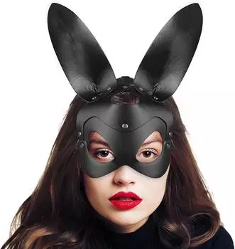 Женская кожаная маска Маска кошки Роскошная кожаная маска кролика Маскарад Косплей