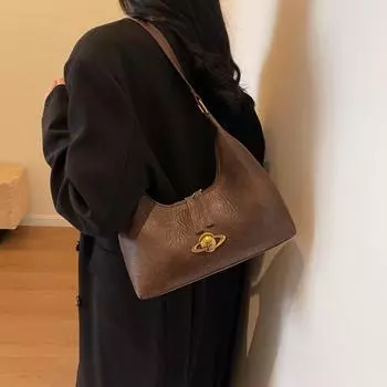 Женская кожаная сумка через плечо чёрный