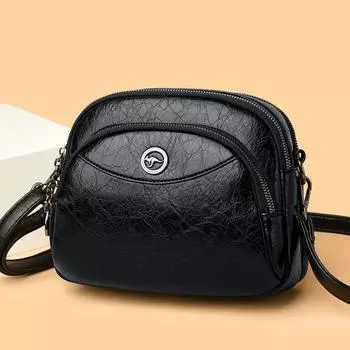 Женская кожаная сумка через плечо, большая вместительная сумка, маленькая сумка-мессенджер