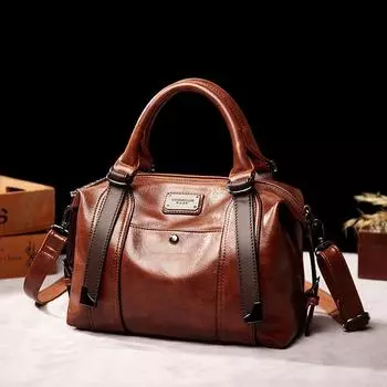 Женская кожаная сумка через плечо, дамские сумки через плечо и сумки чёрный