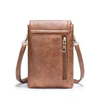 Женская кожаная сумка через плечо для мобильного телефона, текстурированная маленькая сумка, сумка для мобильного телефона, кошелек, регулируемый плечевой ремень