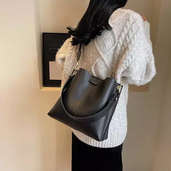 Женская кожаная сумка через плечо, повседневная дорожная сумка для поездок на работу и обратно