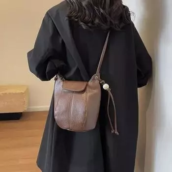 Женская кожаная сумка через плечо, сумка через плечо, первый слой из коровьей кожи, модная сумка для мобильного телефона, новая