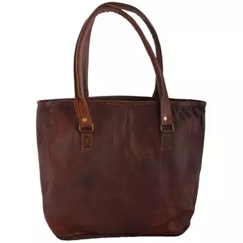 Женская кожаная сумка через плечо Сумка-портфель Сумка для покупок Кошелек Коричневый 12 x 16 in коричневый