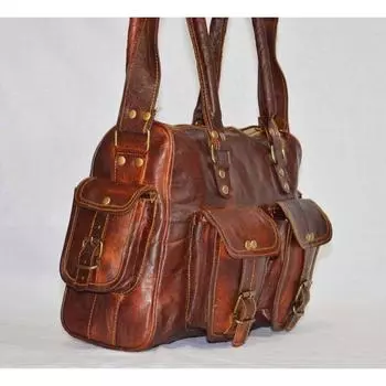 Женская кожаная сумка через плечо, сумка-тоут, сумка-мессенджер, сумка через плечо, новинка 10 x 13 x 4 in коричневый