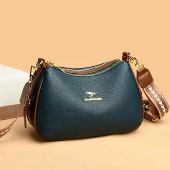 Женская кожаная сумка через плечо, высококачественные ремни, дизайнерские женские сумки через плечо, роскошная кожаная сумка-мессенджер