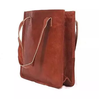 Женская кожаная сумка для покупок 15 дюймов, портфель, сумка через плечо 15 x 14 x 4 in коричневый