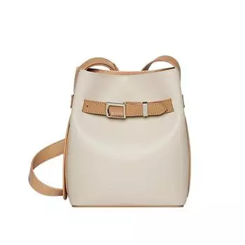 Женская кожаная сумка-мессенджер (18*9*22 см) 612410064 белый