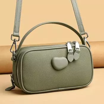 Женская кожаная сумка-мессенджер через плечо, сумка для фотоаппарата из коровьей кожи первого слоя, простая городская модная сумка, высококачественная фактурная небольшая квадратная сумка.