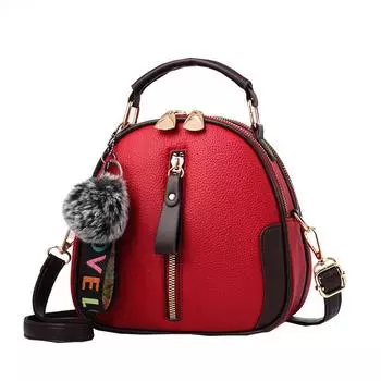 Женская кожаная сумка, мини-сумка через плечо, винтажная сумка для волос с подвеской в виде ракушки, сумки 20*9*18cm чёрный