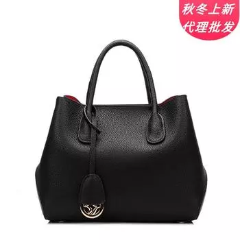 Женская кожаная сумка, первый слой из коровьей кожи с узором личи, платиновая женская сумка через плечо, большая сумка красный