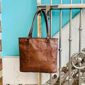 Женская кожаная сумка премиум-класса//сумка через плечо 12 x 16 x 4.5 in коричневый