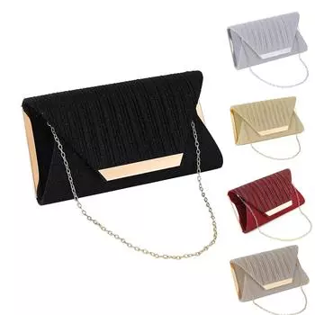 Женская кожаная сумка с блестками, складная сумка для коктейльной вечеринки, сумка для телефона с цепочкой, вечерняя сумка One Size винный