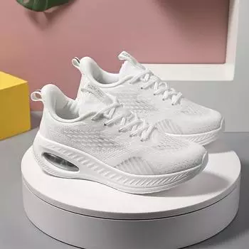 Женская кожаная танцевальная обувь на мягкой подошве, средняя верхняя танцевальная обувь для практики, танцевальная обувь для джаза, сетчатые кроссовки для танцев 35 белый